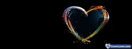 Colorful Cool Heart 7  Facebook Covers