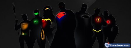 Superheros Logo Lights Facebook Covers