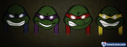 Turtles Ninja Heads Facebook Covers