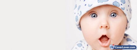 Cute Surprised Baby Facebook Covers