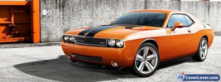 Dodge Challenger Orange Facebook Covers