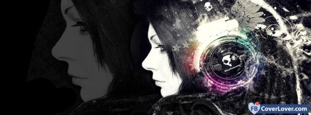 Emo Girl With Headset  Facebook Covers