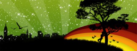 Fake Colorful Nature Scenic  Facebook Covers