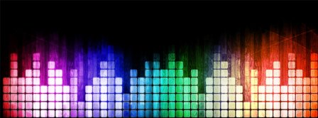 Colorful Music Frequency Blocks Facebook Covers