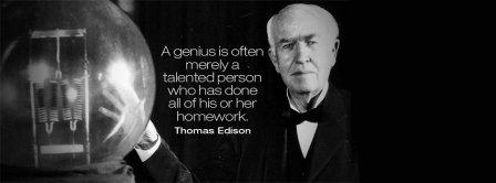 Genius Thomas Edison Quote Facebook Covers