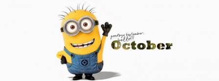Goodbye September Hello October Minion Facebook Covers