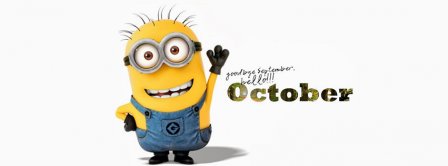 Goodbye September Hello October Minion Facebook Covers