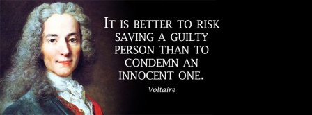 Guilty Innocent Voltaire Quote Facebook Covers