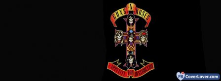 Guns N Roses Heads And Cross Logo Facebook Covers