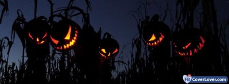 Halloween Scary Pumpkins heads Facebook Covers