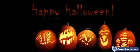Halloween Pumpkins Faces Facebook Covers