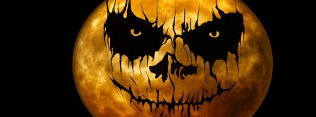 Halloween Angry Moon Facebook Covers