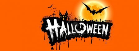 Halloween Flying Bat Facebook Covers