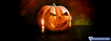 Halloween Pumpkin And Candle Facebook Covers