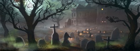 Halloween Scary Cemetery Facebook Covers