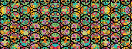 Halloween Skulls Wall Facebook Covers