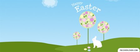 Happy Easter Eggs Trees Facebook Covers