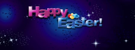 Happy Easter Stars Background Facebook Covers