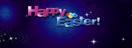 Happy Easter Stars Background Facebook Covers