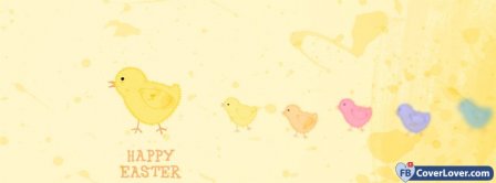 Happy Easters Chickens 2 Facebook Covers