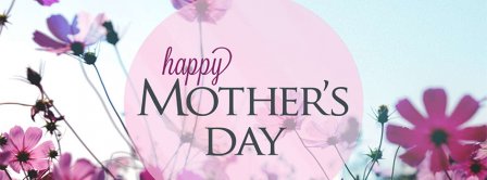 Happy Mother's Day Pink Flowers Field Facebook Covers