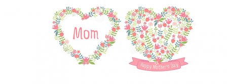 Happy Mothers Day Mom Flowers Hearts Facebook Covers