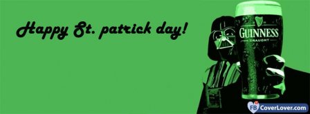 Happy Saint Patrick Darth Vador Facebook Covers