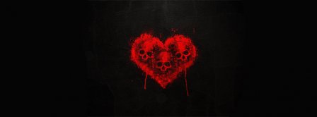 Happy Valentines Day Emo Skull Heart Facebook Covers