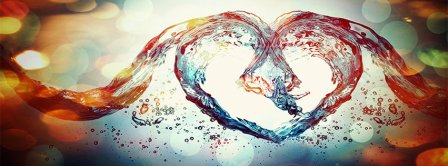 Happy Valentines Day Love Symbol Water Facebook Covers