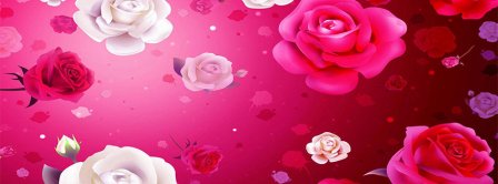 Happy Valentines Day Roses Background Facebook Covers