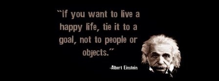 Happy Life Albert Einstein Quote Facebook Covers