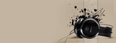 Black Headphones Music Facebook Covers