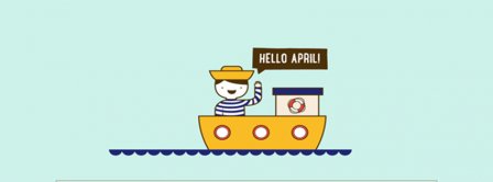 Hello April Sailor Facebook Covers