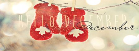 Hello December Warm Gloves Facebook Covers