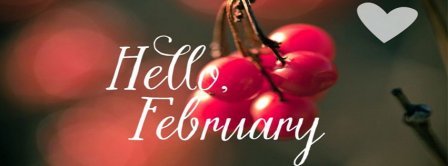 Hello February Cherry Love Facebook Covers