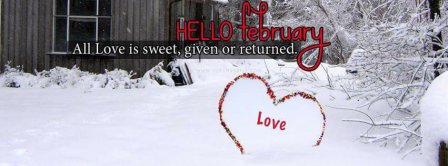 Hello February Love Is Sweet Facebook Covers