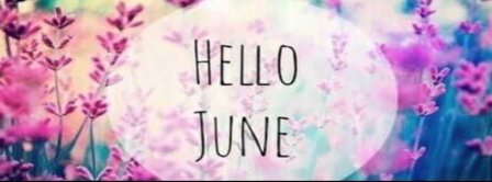 Hello June Flowers Facebook Covers