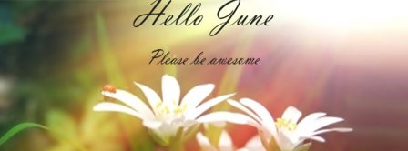 Hello June Please Be Awesome Facebook Covers