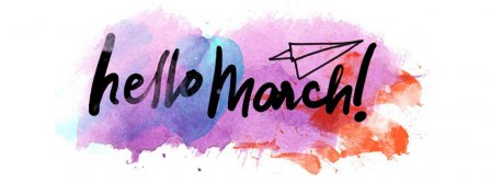 Hello March Pastel Facebook Covers