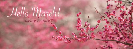 Hello March Please Be Nice Facebook Covers