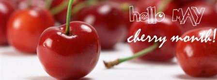 Hello May Cherry Month Facebook Covers