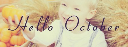 Hello October Children Smiling Facebook Covers