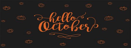 Hello October Pumpkins Facebook Covers