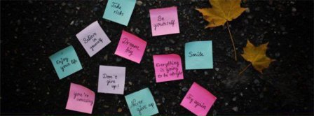 Life Post-it Motivation Facebook Covers