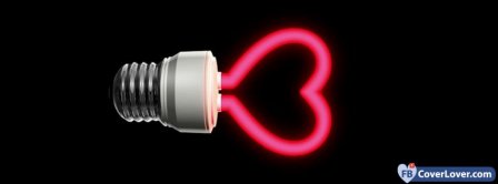 Light Bulb Shape Heart Facebook Covers