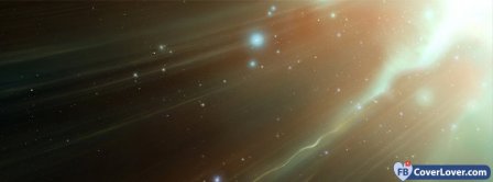 Light Glare Streaking Through Space Facebook Covers