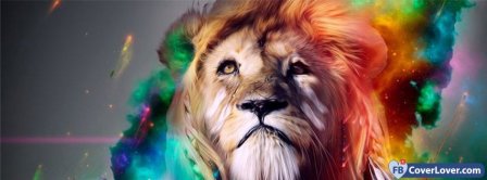 Colorful Lion  Facebook Covers
