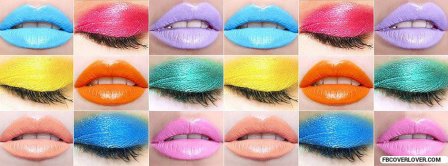 Colorful Lips And Eyelids Facebook Covers