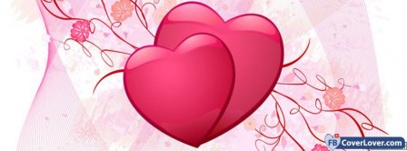 Love Pink Hearts  Facebook Covers