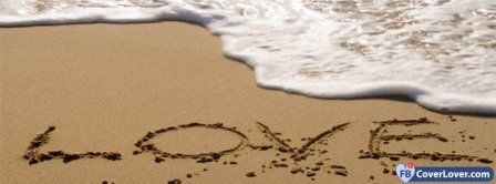 Love Written In The Sand Facebook Covers